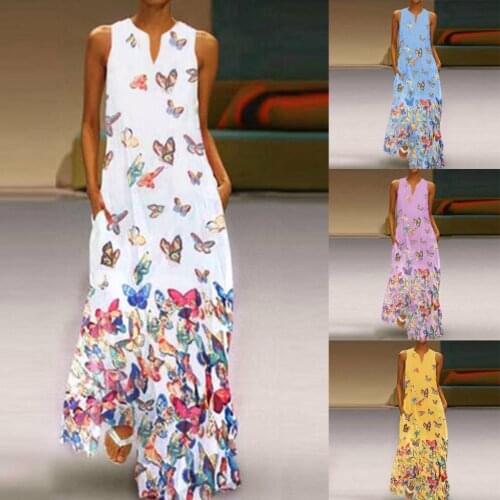 Women Summer Dress Plus Size Daily Tie-dyed Color Block Loose V Neck Short Sleeve Beach Maxi Dress Female Fashion