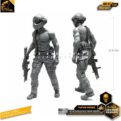 1/35 Figure Kits Modern Resin Soldier Model For Us Special Forces GK DIY self-assembled Nai-01