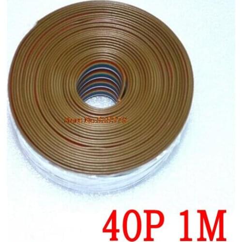 1M 3.3ft 40 Way 40 pin Flat Color Rainbow Ribbon IDC Cable Wire Rainbow Cable