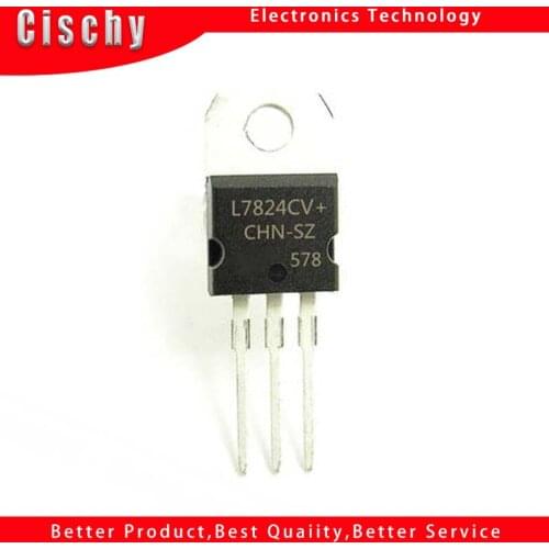 10pcs/lot L7824CV LM7824 L7824 MC7824 7824 TO-220 In Stock