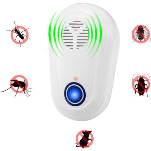 2PCS Electronic Mouse Repeller Ultrasonic Mosquito and Insect Repeller Cockroach Pest Reject EU/US/UK Plug