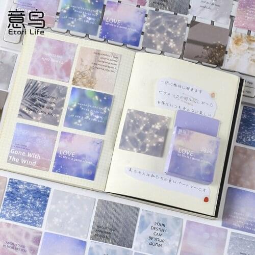 20sets/lot Memo Pads Sticky Notes Glitter series Junk Journal Scrapbooking Stickers Office School stationery
