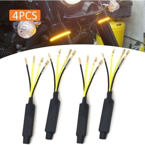 4PCS Universal 12V Motorcycle LED Turn Signal Resistors LED Turn Signal Indicator Light Blinker Lamp