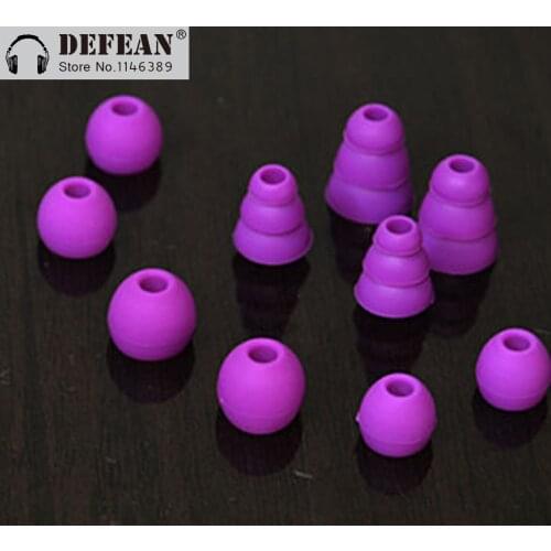 5 pairs of silica gel earbud ear buds for tour IN EAR earphone Headphones PurpleFree shipping alistore