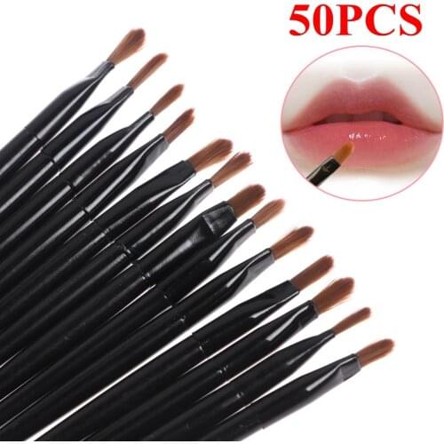 50pcs/Set Disposable Lip Brush Gloss Wands Applicator Makeup Cosmetic Beauty Tool Lip Liner Brush Lip Makeup Tools