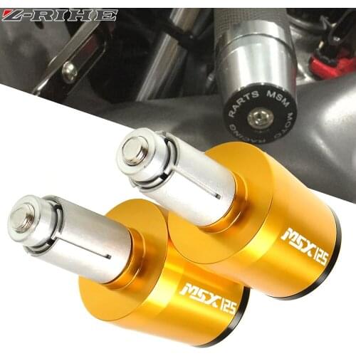 Motorcycle CNC Aluminum Handlebar Grips Bar Ends Handle bar Grip Cap Slider For HONDA MSX125 MSX 125 2014 2015 2016 2017 2018