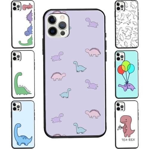 Cute Dino For iPhone 12 Pro Max mini Case For iPhone 11 Pro Max XS 7 8 Plus X XR SE 2020 Cover