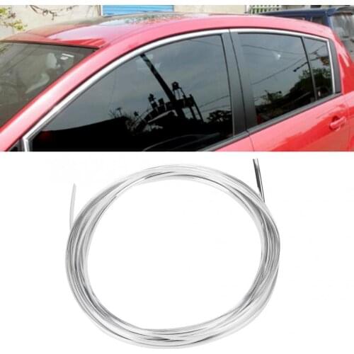 10 Meter Chrome Moulding Decorative Trim Strip Car Door Boot Edge Scratch Guard Protector Cover car accessories