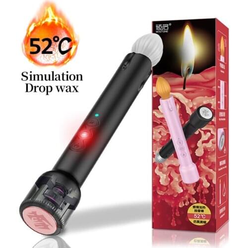 Simulation Sex Candle Vibrators SM Heating Drop Wax Wand Adult Game Toys for Couples Bondage Tools Dildo Clitoris Massager