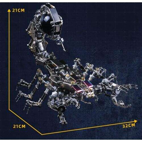 Cool Mechanical Party Crusher Metal Assembly DIY Model Big Scorpion Hand-Made Ornaments Gifts