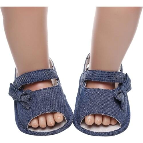 Cute Summer Baby Toddler Infant Kids Baby Girls Bow First Walkers Leisure Shoes Open Toe First Walker Kid Shoes