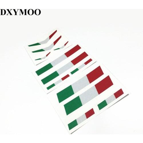 National Flag Italy Car Stickers Motorcycle Oil Tank Helmet Bike 4x4 SUV Motocross Reflective Vinyl Decals 3M New Arrival