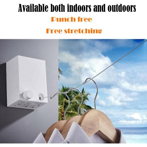 Wall Hanger Retractable Indoor Clothes Hanger Magic Drying Rack/Retractable Clothesline Clothes Line Indoor Outdoor