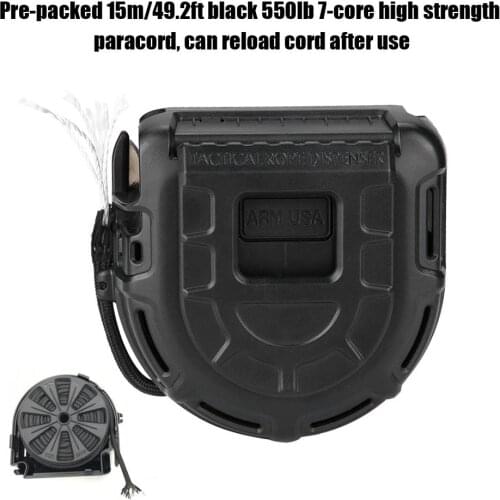 Outdoor Tactic Rope Dispenser Parocord Fast Cutting Tool Paracord Storage Box Self-protection Emergency Survival Tool 4