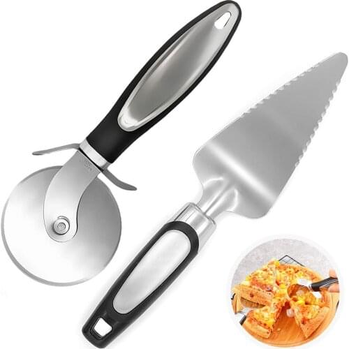 Pizza Cutter, 1Pcs Pizza Shovel, Stainless Steel Wheel Pizza Cutters Rocker, Pizza Cutter Wheel for Cutting of Pies, Waffles