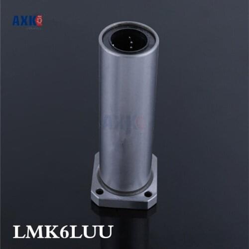Cnc Router Parts 3d Printer Bearing 4pcs Lmk6luu 6mm Round Flange Linear Ball Bushing For 6 Mm Guide Rail Rod Shaft Cnc Part