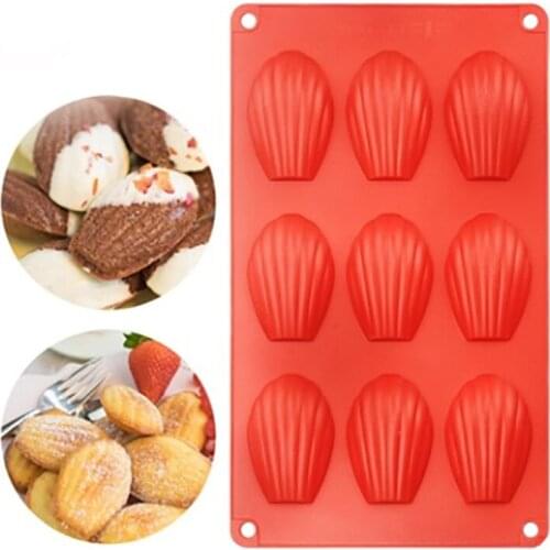 Silicone Mini Cake Mould/Molds Madeleine Pan/Tin Tray Madeleine Cookie Pans Baking Tray 9/18 Cavity Mini Cake Pan Biscuit