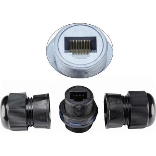 M20 double head CAT5E CAT6 Outdoor AP RJ45 Female to Female LAN waterproof Connector Ethernet Network Cable Extension Adapter