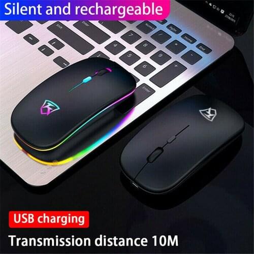 2.4GHz USB Ultra Slim Wireless Mouse Silent Mice Rechargeable For PC Laptop Optical Gaming Mouse Silent Mice Mouse Gamer