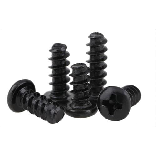 Round head screws self-tapping screws Hirao carbon steel black M1.4 M1.7 M2 M2.3 M2.6 M3 M4 screws PB screws
