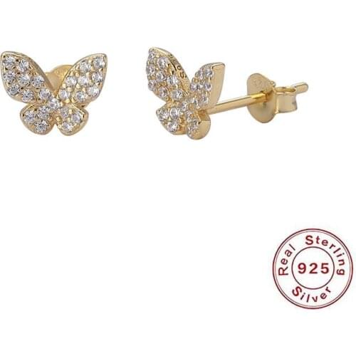 Dorin 2021 INS 925 Sterling Silver Ear Stud animal butterfly earring insect cubic zirconia stud earrings Ear clip for women