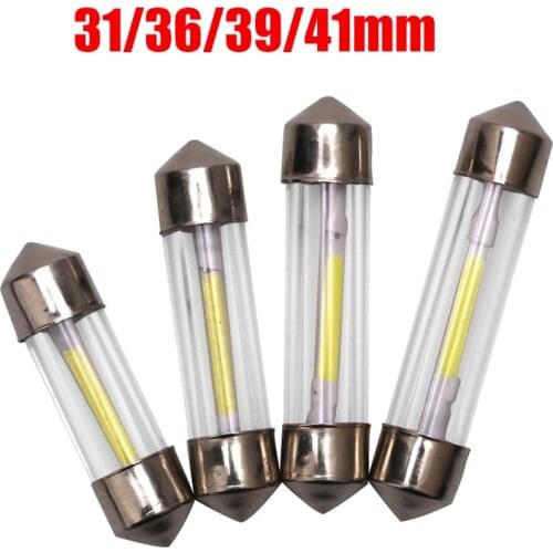 1pcs 31mm 36mm 39mm 41mm C5W LED Festoon Lamp 12V DE3022 6418 COB LED Filament Instrument Dome Bulb Light White
