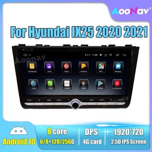 128GB Android 10 GPS Navigation Car Multimedia Player for Hyundai IX25 2020 2021 Car Auto Radio Tape Recorder Stereo receiver