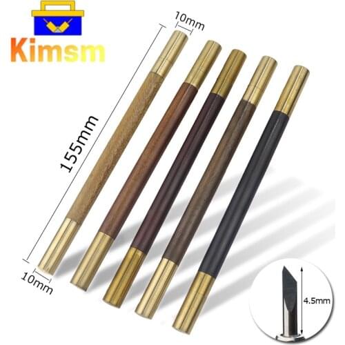 5pcs Dual-use Woodworking Brass Carving Knife Replaceable Gel Pen Woodworking Marking Pen Two Types Woodworking Scribe DIY Tools