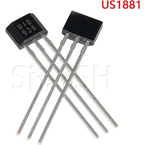 50pcs U18 US1881 TO92 OH188 1881 U18 TO-92 Hall Effect Sensor Magnetic Detector Hall Sensor Motor