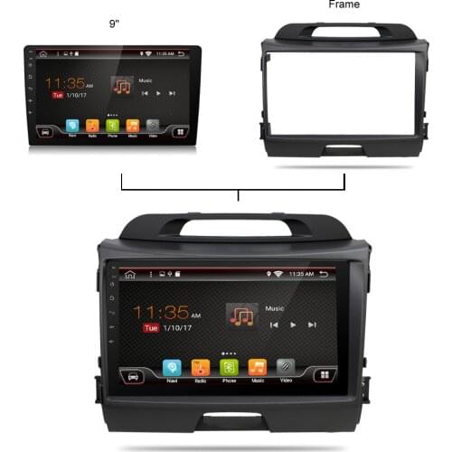 Car Android System For Kia Sportage 2012 Radio Multimedia Player GPS Navigation Screen 4+32g
