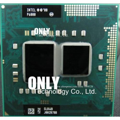 Free shipping P6000 CPU SLBWB I3 330M 350M 370M 380M PGA notebook CPU Laptop processor