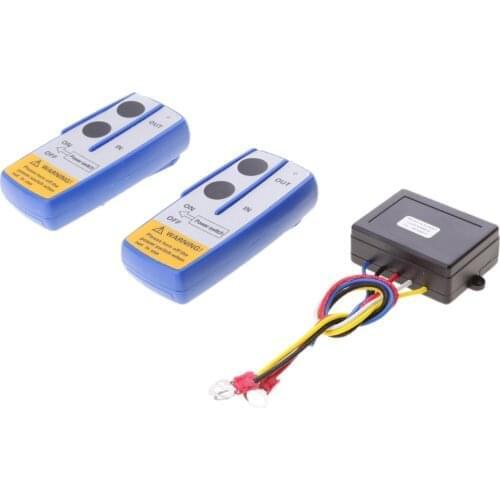 Recovery Wireless Winch Dual Remote Control 12V Handset Switch Controller 98Feet for Car Jeep SUV
