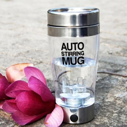 400ml Electric Protein Shaker Cup Auto Shake Mixer Drink Bottle Gym Powder Blender Juicer Stainless Steel Transparent Coffee Mix