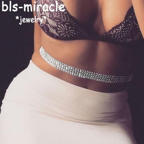 Bls-miracle Bohemia Crystal Multilayer Waist Chain-belly Chain For Women Body Chain Statement Body Chains Party Jewelry BN-16