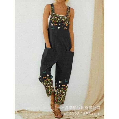 Bodysuits Women Bodysuit Plus Size Jumpsuit Summer Overalls V Neck Cotton Linen Loose Trousers Romper Sexy Streetwear Elegant