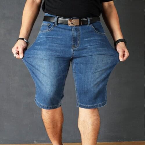 30-48 Plus Size 2021 Summer High Quality Baggy Men short Pants Male Casual Street Denim Fashion Mens Knee lenght Jeans Trousers