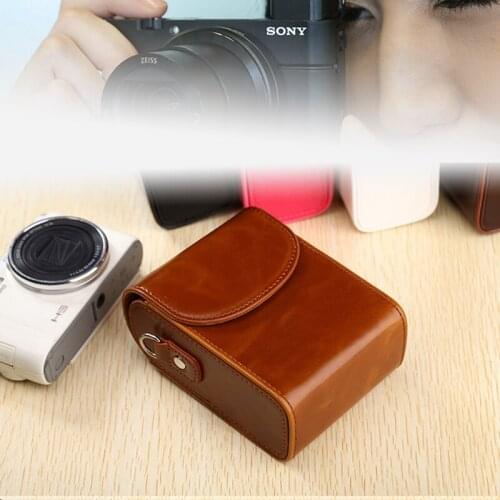 High Quality PU Camera Bag Leather Case For Sony DSC-RX100 RX100 II III RX100 IV M4 M5 HX90V HX90 HX80 HX60 HX50 WX500 W800 W830