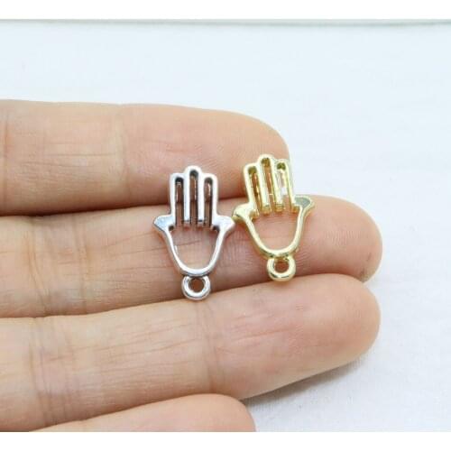 Eruifa 20pcs 10*15mm Hand Zinc Alloy Rectangle Coin Necklace,Earring Bracelet Jewelry DIY Handmade 2 Colors