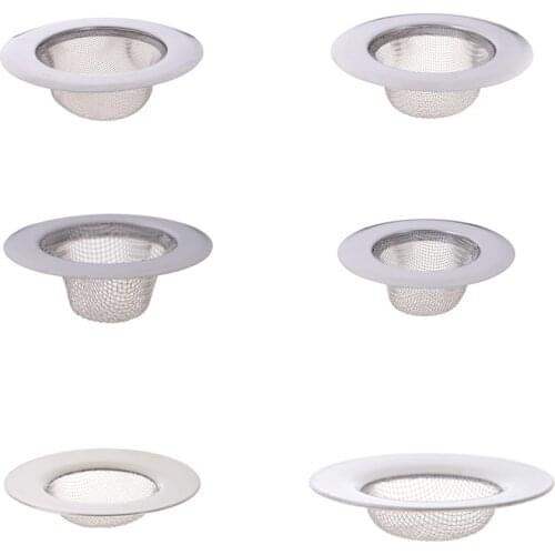 Stainless Steel Bathtub Hair Catcher Stopper Shower Drain Hole Filter Trap Metal Sink Kitchen Bathroom Strainer