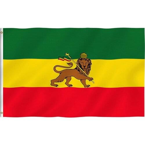 FLAGICTS Ethiopia Flag with Lion Ethiopian Lion of Judah Flags