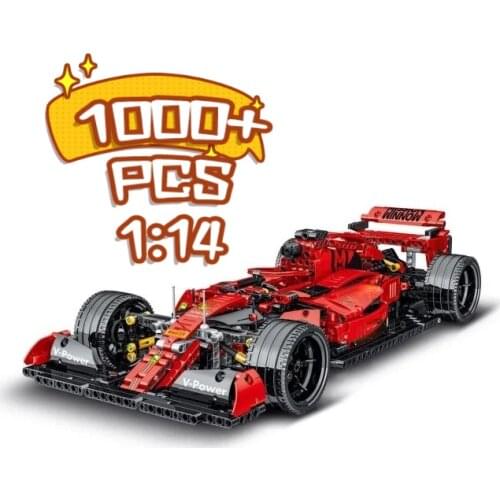 1000PCS+ F1 Racing Car Compatible with Famous Brand Building Block Toy SF90 Adult Professional Level C36 Plastic Brick Boy Gift