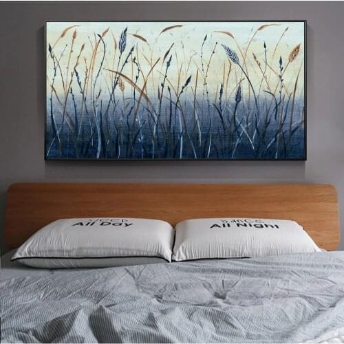 Modern Paddy Paintings On The Wall Abstract Nature Landscape Wall Art Canvas Prints Grains Pictures For Living Room Cuadros