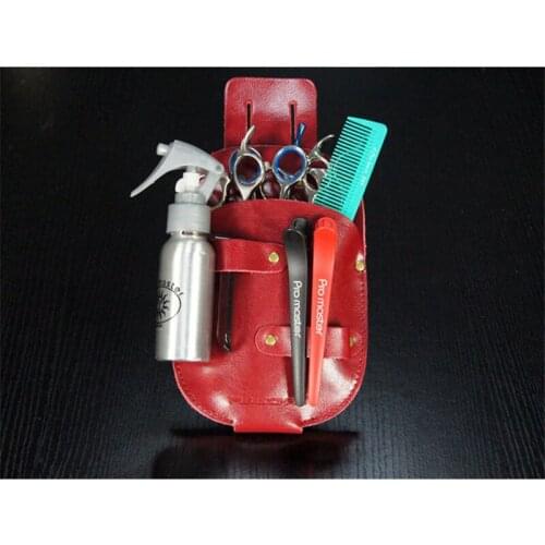 Leather Barber Scissor Bag Salon Hairdressing Holster Pouch Case