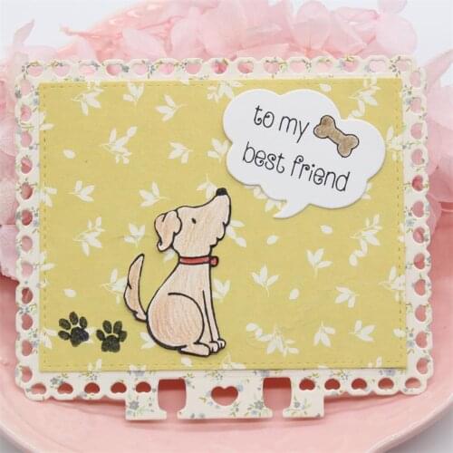 KSCRAFT Memory Dex Heart Border Frame Metal Cutting Dies Stencils for DIY Scrapbooking Decorative Embossing DIY Paper Card