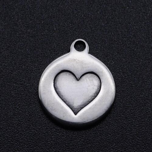20Pcs/Lot 100% Stainless Steel Beat Heart,My Love Pendant DIY Necklace Bracelet Jewelry Making