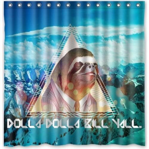 Sloth shower curtain personalized badkamer gordijn drop shipping polyester waterproof shower curtain 71*71 inch