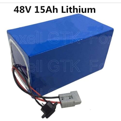 Rechargable 48V 15Ah lithium li ion battery with BMS for scooter power wheelchair medical equipment EBike golf trolley+3A charge