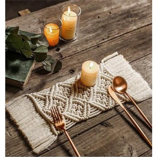 Macrame Christmas Drink Boho Cotton Coaster Set