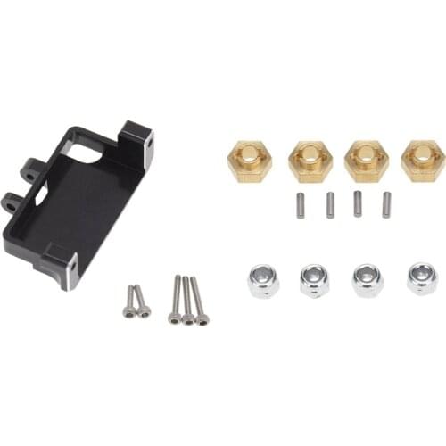 Metal Servo Mount Bracket Upgrade Parts For Axial SCX24 90081 AXI00002 & Brass Wheel Hex Hubs & Wheel Lock Nuts