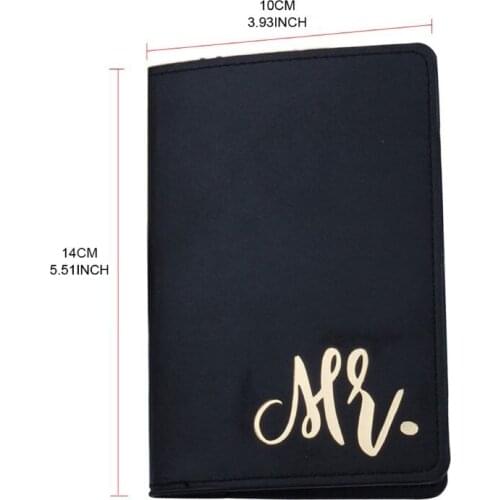 Mr Mrs Married Wedding Honeymoon Passport Cover Holder Case Organizer ID Card Travel Protector Organizer